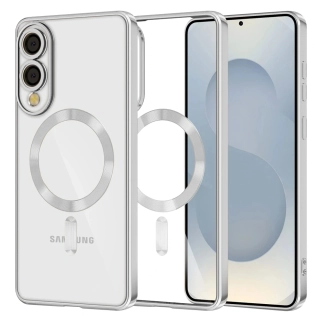 Kryt Samsung Galaxy S25 EDGE Techsuit Luxury Crystal MagSafe - stříbrný