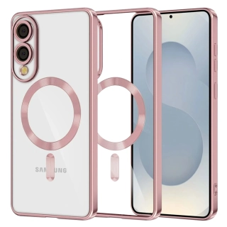 Kryt Samsung Galaxy S25 EDGE Techsuit Luxury Crystal MagSafe - růžový