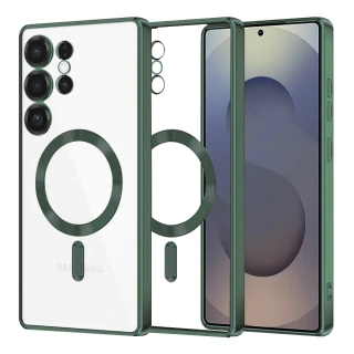 Kryt Samsung Galaxy S25 Ultra Techsuit Luxury Crystal MagSafe - tmavě zelený