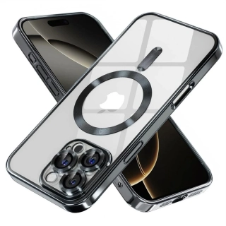 Kryt iPhone 16 Pro Max Techsuit Luxury Crystal MagSafe - černý