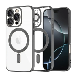 Kryt iPhone 16 Pro Techsuit Luxury Crystal MagSafe - černý