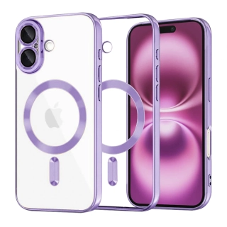 Kryt iPhone 16 Plus Techsuit Luxury Crystal MagSafe - fialový
