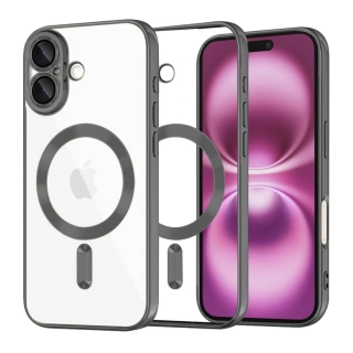 Kryt iPhone 16 Plus Techsuit Luxury Crystal MagSafe - černý