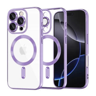 Kryt iPhone 16 Pro Max Techsuit Luxury Crystal MagSafe - fialový