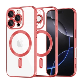 Kryt iPhone 16 Pro Max Techsuit Luxury Crystal MagSafe - červený