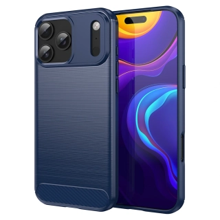 Kryt iPhone 17 Pro Max, Armored Carbon modrý
