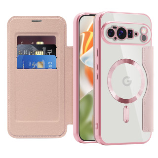 Pouzdro Google Pixel 10 Pro XL, SmartMag Book Case růžové