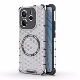 Kryt Xiaomi Redmi Note 14 5G, HoneyComb Shield MagSafe - bílý