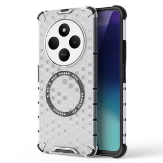Kryt Xiaomi Redmi 14C / Poco C75, HoneyComb Shield MagSafe - bílý