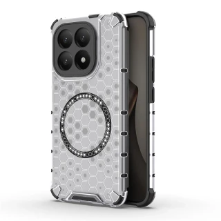Kryt Xiaomi 15T, HoneyComb Shield MagSafe - bílý