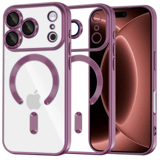 Kryt iPhone 17 Pro Max / 18 Pro Max, Techsuit Luxury Crystal MagSafe - dark cherry