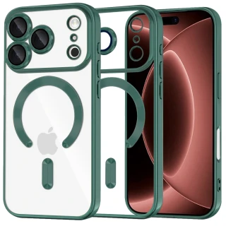 Kryt iPhone 17 Pro Max / 18 Pro Max, Techsuit Luxury Crystal MagSafe - deep green