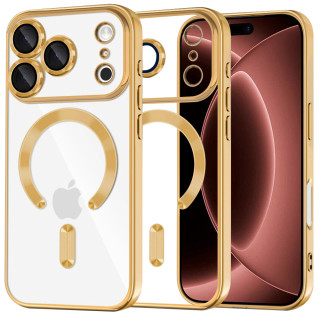 Kryt iPhone 17 Pro Max / 18 Pro Max, Techsuit Luxury Crystal MagSafe - gold