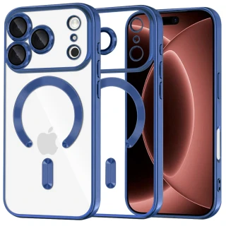 Kryt iPhone 17 Pro Max / 18 Pro Max, Techsuit Luxury Crystal MagSafe - deep blue