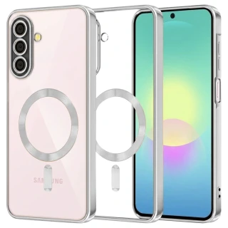 Kryt Samsung Galaxy A57 5G, Techsuit Luxury Crystal MagSafe - silver