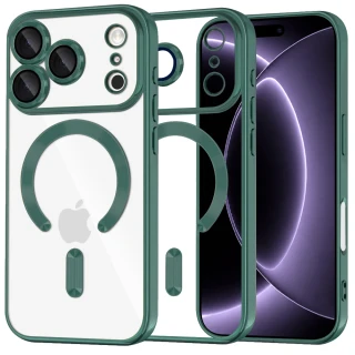 Kryt iPhone 17 Pro / 18 Pro, Techsuit Luxury Crystal MagSafe - deep green