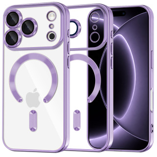Kryt iPhone 17 Pro / 18 Pro, Techsuit Luxury Crystal MagSafe - light purple