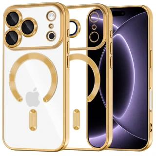 Kryt iPhone 17 Pro / 18 Pro, Techsuit Luxury Crystal MagSafe - gold