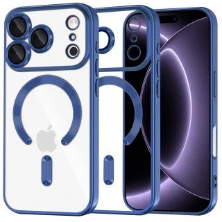 Kryt iPhone 17 Pro / 18 Pro, Techsuit Luxury Crystal MagSafe - deep blue
