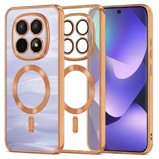 Kryt Xiaomi Redmi Note 15 4G/5G / Poco M8 5G, Luxury Crystal MagSafe - orange