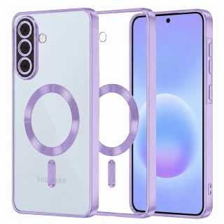 Kryt Samsung Galaxy A57 5G, Techsuit Luxury Crystal MagSafe - light purple