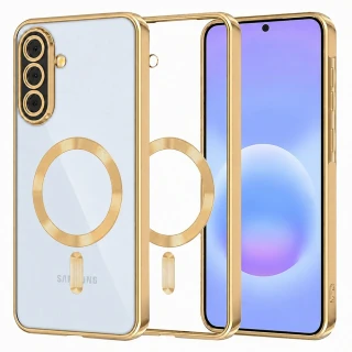 Kryt Samsung Galaxy A57 5G, Techsuit Luxury Crystal MagSafe - gold