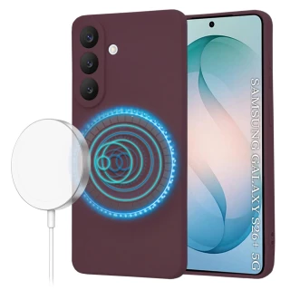 Kryt Samsung Galaxy S26 Plus, SoftFlex MagSafe - plum red