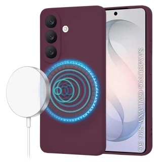 Kryt Samsung Galaxy S26, SoftFlex MagSafe - plum red