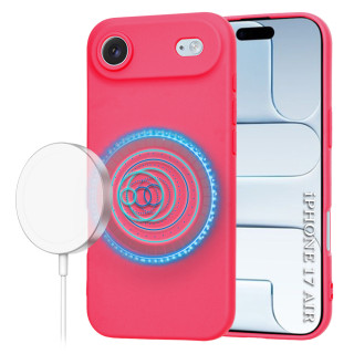 Kryt iPhone 17 Air, SoftFlex MagSafe - hot pink