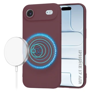 Kryt iPhone 17 Air, SoftFlex MagSafe - plum red