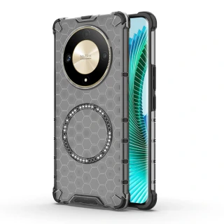 Kryt Honor Magic 6 Lite, HoneyComb Shield MagSafe - černý
