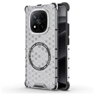 Kryt Xiaomi Redmi Note 14 Pro+ 5G, HoneyComb Shield MagSafe - bílý