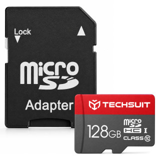 Paměťová karta Techsuit microSDHC 128GB + adaptér, class 10
