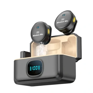 Bezdrátové mikrofony Techsuit LW5 USB-C, černé