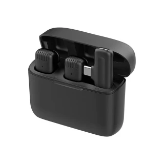 Bezdrátové mikrofony Techsuit LW4 USB-C, černé