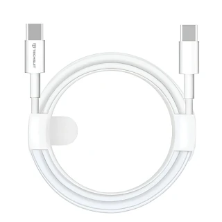Datový kabel Techsuit Type-C na Type-C, 60W, 480Mbps, 1m - bílý