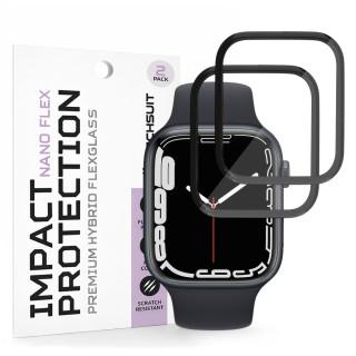 Tvrzené sklo pro Apple Watch 7 / 8 / 9 41mm - Techsuit Nano Flex 2 kusy