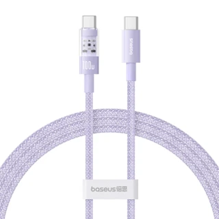 Datový Baseus Gem - Type-C na Type-C, 100W, 1m - Nebula Purple