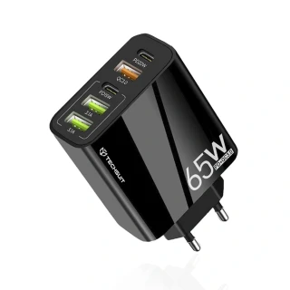 Nabíječka do sítě Techsuit PentaXPower (CHC2) - 3x USB QC 3.0, 2x Type-C 65W - černá