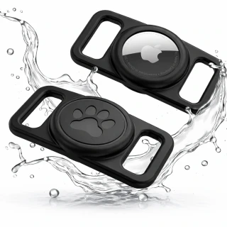 Pouzdro pro APPLE AIRTAG pro psy Techsuit BuddyGuard (DG1) voděodolný, pro obojky široké 0,6"–1,3" – černý