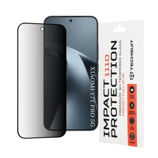 Tvrzené sklo 111D Xiaomi 17T Pro, Full Glue Privacy černé