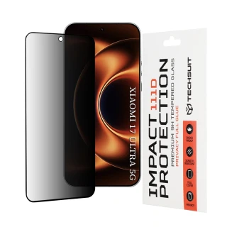 Tvrzené sklo 111D Xiaomi 17 Ultra, Full Glue Privacy černé