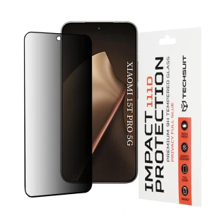 Tvrzené sklo 111D Xiaomi 15T Pro, Full Glue Privacy černé