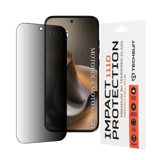 Tvrzené sklo 111D Motorola Moto G77 / G67, Full Glue Privacy černé