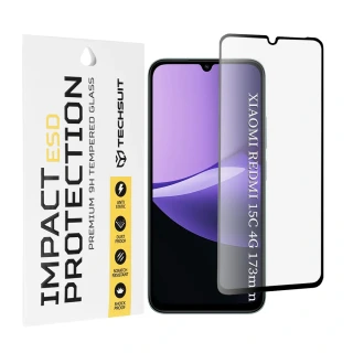 Tvrzené sklo Xiaomi Redmi 15C 4G/5G / Poco C85, ESD Glass, černé