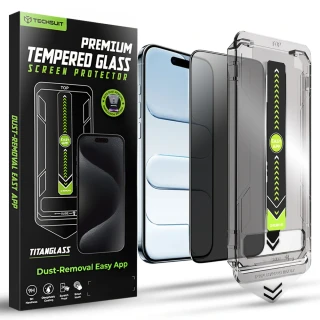Tvrzené sklo iPhone 17 Pro, TitanGlass FullCover s privátním filtrem