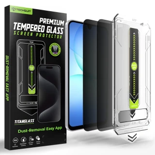 Tvrzené sklo Samsung Galaxy S25 FE / A57 5G, TitanGlass Crystal HD s privátním filtrem (2 kusy)