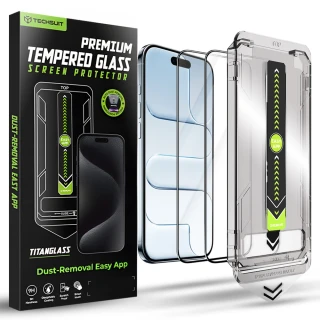 Tvrzené sklo iPhone 18 Pro / 17 Pro, TitanGlass FullCover černé (2 kusy)