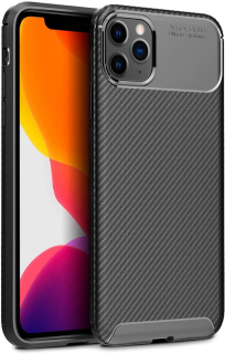 Kryt iPhone 12 mini case Armored Shockproof Carbon Fiber black