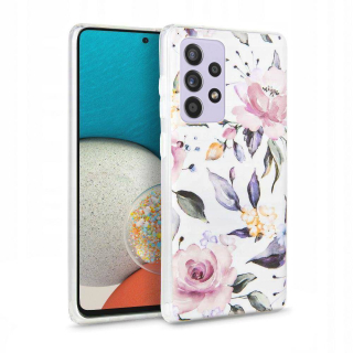 Kryt Samsung Galaxy A53 5G Tech-Protect Floral White pattern
